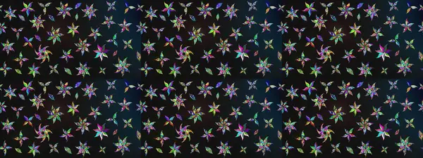 Bir sürü gri ve soyut çiçekli tropik eskiz deseni. Varicologray Raster çizimi. Küçük çiçekte sevimli çiçek deseni var..