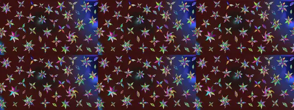 Raster illüstrasyonu. Renkli Bahar Teması eskiz kalıbı. Düz Çiçek Elementleri Tasarımı. Kahverengi renkte zarif çiçekler ve suluboya..