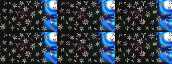 Çiçekli eskiz arkaplanı. Çocuk stili. Renkli Bahar Teması eskiz kalıbı. Düz Çiçek Elementleri Tasarımı.