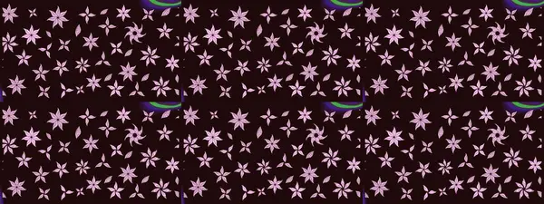 Kahverengi renklerde. 3D çiçekler, eskiz. Raster illüstrasyonu.