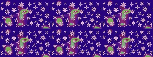 Güzel kumaş deseni. El çizimi. Raster illüstrasyonu. Çiçekler, dallar, otlar ve çiçekler.