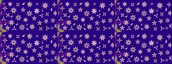 Raster illüstrasyonundaki çiçek desenli çizim. Mavi renklerde. Raster illüstrasyonu. Güzel kumaş deseni.