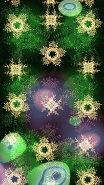 Raster illüstrasyonu. Kar taneleri ve raster arkaplanlı Noel karalaması deseni.