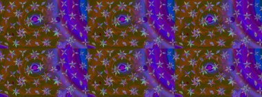 Taslak desenli, modaya uygun kumaş deseni. Şirin çiçek elementleri. Düz Çiçek Elementleri Tasarımı. Raster illüstrasyonu. Renkli Bahar Teması çizim şablonu.