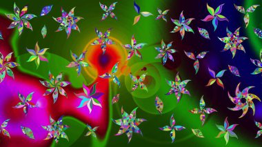 Raster illüstrasyonu. Yeşil renklerde. Çiçekli tebrik kartı. Çiçek arkaplan. Suluboya çiçek buketi. Doğum günü kartı ya da düğün davetiyesi.