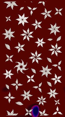 Düz Çiçek Elementleri Tasarımı. Çocuk stili. Çiçekli eskiz arkaplanı. Renkli Bahar Teması çizim şablonu.