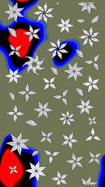 Moda baskıları için zarif bir şablon. Küçük çiçekte güzel bir desen. Çiçekli bahar çiçekleri. Küçük renkli çiçekler. Motley illüstrasyonu. Çizim.