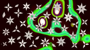 Raster illüstrasyonu. Küçük çaplı çiçeklerdeki basit şirin desenler. Tekstil veya kitap kapakları, imalat, duvar kağıtları, baskı, hediye paketi ve yapıştırma kitabı için çiçek eskiz geçmişi.