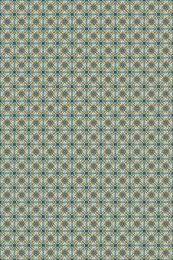 Barok tarzında eskiz oryantal süsü. Bej, nötr ve mavi renkler üzerine geleneksel Raster klasik altın çizim deseni.