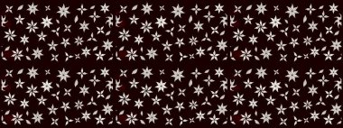 Siyah renkli şirin tekstil. Çiçek arkaplan. Raster illüstrasyonu. Çiçek duvar kâğıdı. Renkli çizim deseni.