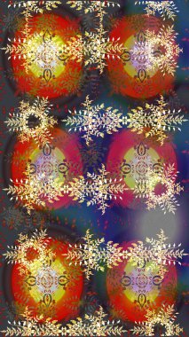 Yeni yıl dekoratif kar taneleri arka plan. Kışın kar karalamalar pul. El Noel Raster çizilen illüstrasyon.