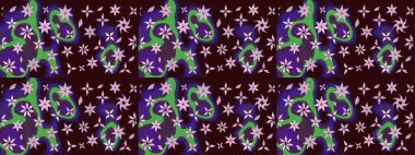 Raster illüstrasyonu. Kahverengi renkte kahverengi papatya deseni. Kahverengi renklerde.