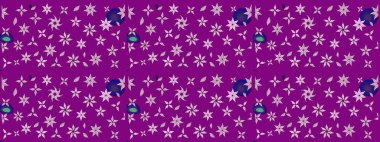 Nazik romantik baskı. Raster güzel bir çiçek deseni çizmiş. Mor renkli çiçekler. Tatil havası. Bahar mevsimi.