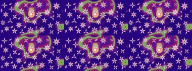 Eskiz arkaplan modeli. Raster - stok. Yapraklı çiçekler ve mavi renkli papatya çiçekleri..