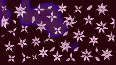 Raster illüstrasyonu. Kahverengi renklerde bahar çiçekleri. Çiçekli yumuşak bir eskiz şekli. Raster çiçekleri klasik tarzda resmedilir..