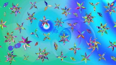 Soyut etnik raster çizim kalıbı. Arkaplan dokusu, duvar kağıdı, mavi renkli çiçek teması. Kabile sanatı boho baskısı, klasik çiçek arkaplanı.