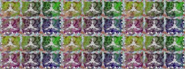 Kusursuz desenli, yeşil renkli parlak çiçekli halı..