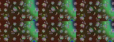 Düz dizayn. Grafiksel element dekorasyonu. Sembol kışı, donmuş, Noel, yeni yıl tatili. Raster illüstrasyonu. Yeşil siluet kar tanesi işareti. Kar Tanesi mozaik simgesi.