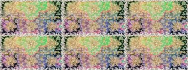 Damask arkaplanı tekerrür ediyor. Antika altın tekrarlanabilir duvar kağıdı. Tarafsız renklerde altın element. Barok tarzında altın çiçek süsü..