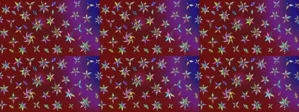 Raster illüstrasyonu. Çiçekli karalama şeklinde Raster çiçek deseni. Kibarca, bahar çiçekleri kırmızı renklerde.