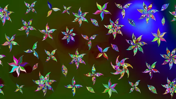 Suluboya, elle çizilmiş. Eskiz arkaplan modeli. Raster hisseleri. Yeşilde çiçekler.