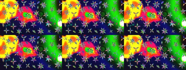 Suluboya çiçekli çiçek deseni. Gri renkli Asya tekstili. Raster illüstrasyonu.