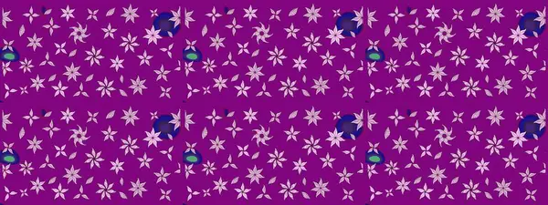Nazik romantik baskı. Raster güzel bir çiçek deseni çizmiş. Mor renkli çiçekler. Tatil havası. Bahar mevsimi.