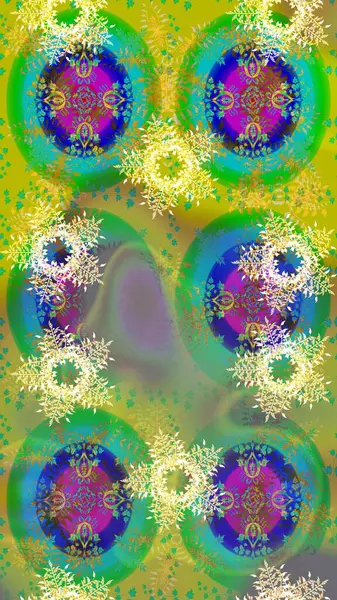 Kar taneleri deseni. Kar tanesi rengarenk desen. Raster kar taneleri arka planda. Soyut kar taneleri arkaplanda izole edilmiş düz dizayn. Raster illüstrasyonu.