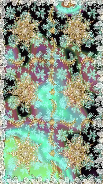 Barok tarzında kusursuz bir doğulu süsü. Tarafsız renklerde ve altın elementlerle geleneksel klasik altın raster deseni.