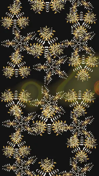 Renkli arka planda izole kar taneleri. Yüzey için tekrarlanan doku, ambalaj kağıdı, gri, kahverengi ve yeşil renkler. Kış kar tanesi, raster arka plan. Raster illüstrasyonu.