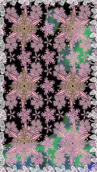 Raster deseni. Küçük çiçekteki sevimli çiçek deseni. Raster illüstrasyonu. Soyut çiçek desensiz arkaplan. Tarafsız renklerde.