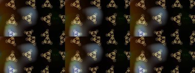 Siyah, kahverengi ve gri renklerde. Küçük çiçekteki sevimli çiçek deseni. Raster illüstrasyonu. Raster deseni. Soyut çiçek çizim kalıbı arkaplanı.