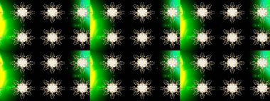 El çizimi, dövme stili karalama, kumaş tasarımı ve Raster illüstrasyonunda kartlar. Sanat terapisi tarzı zen çizim için altın mandala şeklindeki kar tanelerini birleştirin.