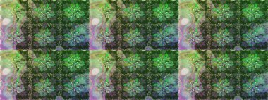 Nazik, narin çiçek arkaplanı. Yeşil renkli çiçekler. Raster çiçek desenli ve çiçekli..