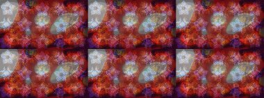 Raster illüstrasyonu. Kar taneleri ve raster arkaplanlı Noel karalaması deseni.