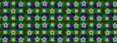 Kış kar taneleri, raster arka plan. Yüzey için tekrarlanan doku, ambalaj kağıdı, yeşil, mavi ve gri renkte kar tanesi.