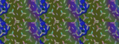 Raster resim. Raster kar taneleri desen. Renkli arka plan üzerinde raster sevimli kar taneleri.