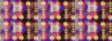 Renkli kar taneleri Raster çizimi. Güzel bir kış süsü. Raster kahverengi, mor ve pembe kar tanelerinden izole edilmiş..