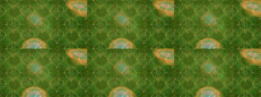 Modern stil dokusu. Çiçek desenli raster, yeşil, kahverengi ve nötr çizgi deseni soyut raster arkaplan.