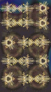 Kış kartı Mutlu Noeller, Yeni Yıl ve Mutlu Tatil Raster çizimleri. Kar taneleri arka planda. Kahverengi, gri ve yeşil kar taneli Noel kartı Kahverengi, gri ve yeşil renklerde.