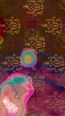 Renkli Bahar Teması eskiz kalıbı. Düz Çiçek Elementleri Tasarımı. Çiçek desenli eskiz, yaz çiçekleri. Kahverengi renkte çiçekler.