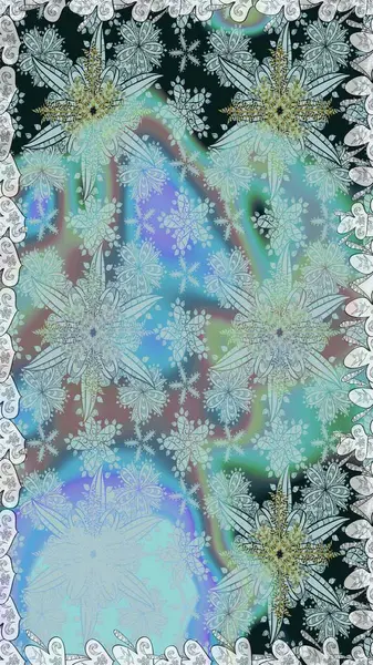 Kusursuz. Raster illüstrasyonu. Şirin çiçek elementleri. Mavi renkte çiçekler.