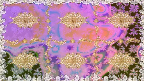 Geleneksel oryantasyon süsü. Klasik raster sarısı, kusursuz desen. Tarafsız renklerde, altın elementlerle kusursuz desen. Klasik vintage arkaplan.