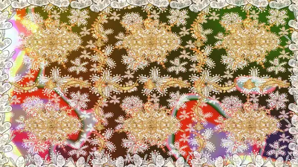 Kusursuz klasik raster altın desenli. Klasik klasik klasik arka plan. Altın elementlerle bej renklerde altın desen. Geleneksel oryantasyon süsü.