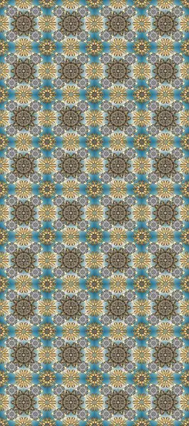 Antika altın tekrarlanabilir duvar kağıdı. Damask arkaplanı tekerrür ediyor. Gri, mavi ve bej renklerde altın element. Barok tarzında altın çiçek süsü..