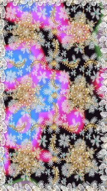 Doku arka planında altın duvar kâğıdı. Gri renklerdeki altın element. Barok tarzında altın çiçekli süs. Damask kusursuz yinelenen arkaplan.