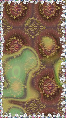 Küçük çiçekteki sevimli çiçek deseni. Kahverengi renkte çiçekler.