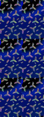 Arka plan üzerinde izole soyut kar taneleri ile düz tasarım. Snowflakes desen. Kar taneleri arka plan. Raster resim. Kar tanesi dekoratif desen.