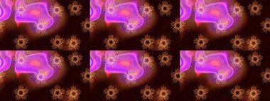 Yeni yıl kar tanesi. Düz kar karalama ikonları, kar taneleri kahverengi, siyah ve pembe renkli siluetler noel afişi, kartlar. Güzel soyut kar taneleri raster tasarımı..