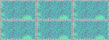 Kumaş, tekstil, baskı ve davetiye için arka plan. Kusursuz desen. Raster illüstrasyonu. Mavi renkteki güzel renkli kelebekler.